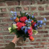 Blues and pinks with a touch of spring flowers, this is sure