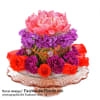 Gorgeous floral birthday cake made custom by the owner of Fairbanks Florist