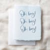Oh Boy | New Mom, Infant Baby Shower Greeting Card