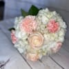 Bride Round Bouquet with Mixed Flowers.