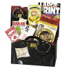 Gift basket shaped like a doctor bag filled with novelty items and snacks