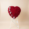 A timeless tribute of love and remembrance, this heart-shaped standing arrangement is