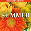 Yellow roses and orange gerbera daisies with yellow mums