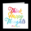 Colorful thank-you greeting card with rainbow script text