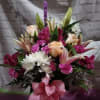 A variety of pink and peach with white combined in a pink
