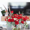 A cutting edge between chic and classic red hand tie Rose assorted