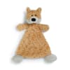 This lovie features a whimsical animal design and rattle. Soft, tactile fabrics