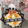 25 and some marigold with the plushy and the ribbon included 