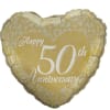 Gold Heart 50th Anniversary Balloon, perfect to celebrate your loved ones anniversary.