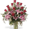Beautiful Fresh Roses &amp; Lilies
Local Same Day Flower Delivery
This stunning arrangement features