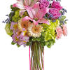 A lovely surprise no matter the occasion, this gorgeous blend of hydrangea