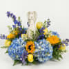 A serene, memorial-ready arrangement that still feels hopeful, centered around a white