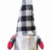 Plaid fabric gnome figurine with a tall hat and white beard