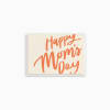Mother's Day greeting card with orange lettering on a cream background