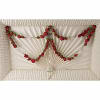 The 50-bead rosary is decorated with red spray roses. Approximately 26 W
