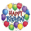 Happy Birthday balloon graphic with colorful balloons