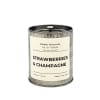 Strawberries and Champagne soy wax candle in a metal tin