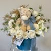 The perfect welcome baby florals, includes Playa Blanca roses various other complementary