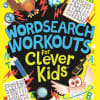 Colorful book cover with an owl and large text reading Wordsearch Workouts for Clever Kids