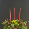 Woodsy, winter centerpiece