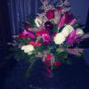 This wonderful winter creation is filled with bright pops of pink, red