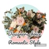 Mixed bouquet of blush and white roses with orange flowers