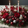 Red Velvet Centerpiece is a luxurious and festive arrangement that exudes warmth