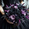 Elevate your gothic wedding with the "Mystic Midnight Bridal Bouquet." This ethereal