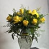 This arrangement is made with 12 premium Ecuadorian yellow roses and mix