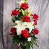 Special christmas candy cane theme custom arrangement with added decorations