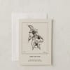 Botanical greeting card with a dogwood flower illustration