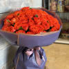50 short stemmed rose bouquet with any colored rose and wrapping paper