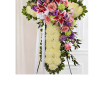 Beautiful Mix of fresh flowers suntly placed over a bed of light
