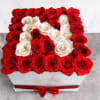 Whte &amp; red Roses 
letters of your Preference
