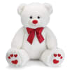 LARGE 35" WHITE VALENTINE PLUSH BEAR

