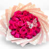 Beautiful 25 Roses hot pink 