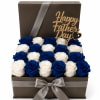 blue and white box 