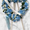 A heart-shaped wreath to honor the memory of your love ones. Mixture