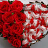 Our Roses Heart with Candy is the perfect romantic gesture. Featuring a