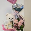  This Beautiful arrangement with bear and chocolates wonderful surprise for your