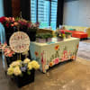 An engaging floral activity where guests create their own arrangements with guidance