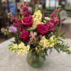 A blissful arrangement of mixed florals. 