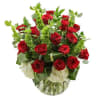 A stunning arrangement of long-stem roses in the color of your choice