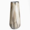 Experience the understated elegance of our White Pearl Enameled Iron Vases. Crafted