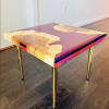 This unique coffee table is a true work of art, blending organic