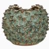 Handcrafted by master artisans in Thailand, the Green Moss Ceramic Vase with