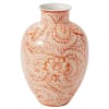 A modern, functional take on classic chinoiserie, the Eleanor Vase in Coral