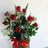For classic romance, a dozen red roses is always the perfect choice.