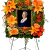 Display a sentimental portrait in this standing spray frame created with a
