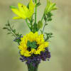 Simple yet elegant vase with sunflower and lilies. Perfect &quot;thank you&quot; gift